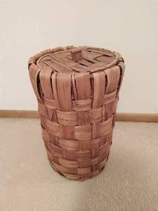 Woven Bark Storage Bin