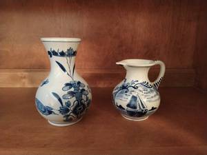 Delft Vase & Pitcher