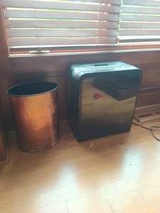 Paper Shredder and Waste Bin