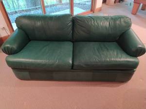 Green Daytons Leather Or Similar Material Couch