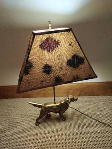 Brass Dog Table Lamp