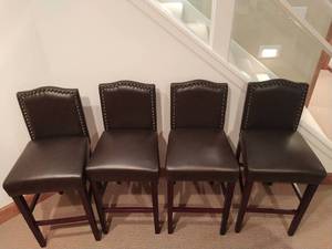 Four High-Top Bar Chairs
