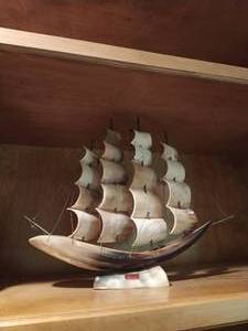 Model Ship Made Genuine Horn