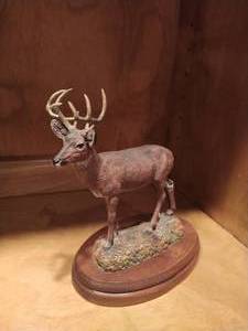 Vintage White-Tailed Deer Figurine By Herman Deaton