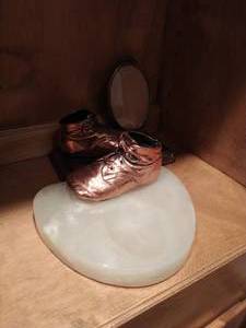 Pair Of Copper Plate Baby Boots