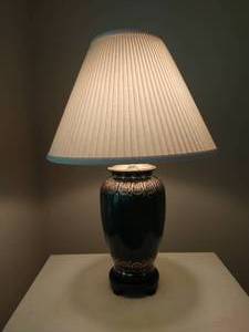 Enamel Or Similar Material Table Lamp