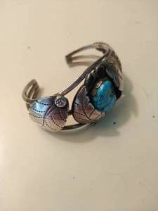 Turquoise And Silver Bracelet
