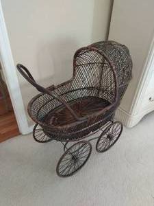 Wicker Baby Stroller