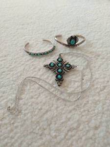 Collection Of Turquoise And Silver Style Jewelry