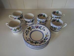 Davenport Enoch Wedgwood Teacups and Saucers