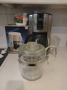 Vintage Pyrex Brewing Pot & Other Coffee Related Items
