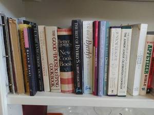 Collection of Cookbooks and Recipe Boxes Filled with Recipes