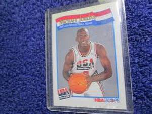lot 11 image: 1991-92 NBA Hoops Michael Jordan US...