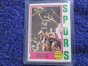 lot 12 image: 1974-75 Topps Goeorge Gervin Rookie...