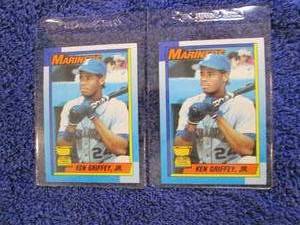 lot 18 image: 2 1990 Topps Ken Griffey Jr. All St...