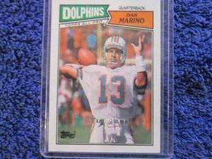 lot 41 image: 1987 Topps Dan Marino Card...