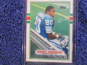 lot 43 image: 1989 Topps Barry Sanders Rookie Car...