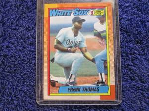 lot 56 image: 1990 Topps Frank Thomas Rookie Card...