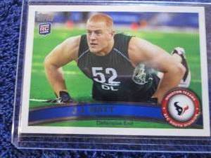 lot 62 image: 2011 Topps JJ Watt Rookie Card...