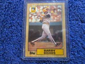 lot 69 image: 1987 Topps Barry Bonds Rookie Card...