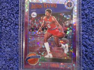 lot 101 image: 2019 Julius Erving Hoops Prizm Card...