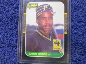 lot 112 image: 1987 Leaf Barry Bonds Rookie Card...
