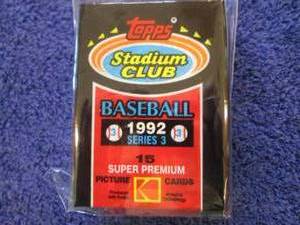 lot 135 image: 8 1992 Topps Stadium Club Series 3 ...