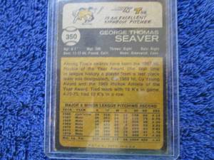 lot 138 image: 1973 Topps Tom Seaver Card...