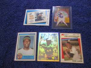 lot 159 image: Hank Aaron Cards...