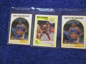 lot 177 image: 3 Mitch Richmond Rookie Cards...