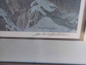 lot 13 image: Arctic Cliff - White Wolves by Artist Robert Bateman - Signed, 11,17613,000
