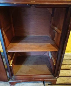 lot 18 image: Vintage Philco RadioEntertainment Cabinet Converted to Storage Cabinet