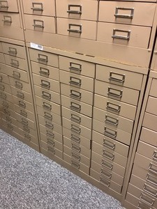 lot 198 image: 30 Drawer Storage Cabinet