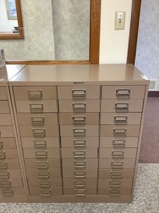 lot 156 image: 30 Drawer Storage Cabinet