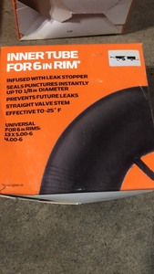 lot 8 image: PowerCare Replacement Inner Tube with Leak Stopper for Wheelbarrow Tires with 6 in. Rim