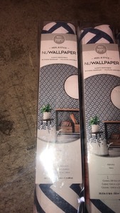 lot 9 image: NuWallpaper Indigo Vinyl Peel & Stick Washable Wallpaper Roll (Covers 30.75 Sq. Ft.)