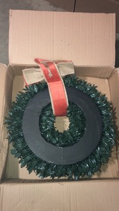 lot 16 image: Nearly Natural 22 in. boxwood Wreath