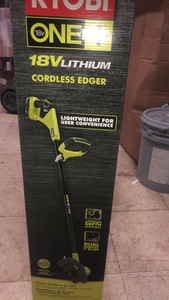 lot 22 image: RYOBI ONE 18V 9 in. Cordless Battery Edger with 2.0 Ah Battery and Charger