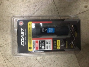 lot 33 image: Coast Polysteel 400R 400 Lumen Rechargeable Waterproof LED Flashlight with Twist Focus
