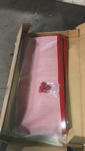 lot 38 image: Husky 36 in. W x 15 in. D Steel Shelf Set in Red (2-Pack) for Ready-to-Assemble 36 in. Freestanding Garage Cabinet