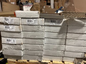 lot 51 image: Lot of 28 cases Home Decorators Collection Stanhope Hickory 8 mm Thick x 7-23 in. Wide x 50-58 in. Length Laminate Flooring (21.48 sq. ft.  case)
