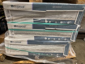 lot 52 image: Lot of 21 cases Lifeproof Shadow Wood 6 in. x 24 in. Porcelain Floor and Wall Tile (14.55 sq. ft.  case)