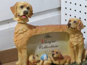 Golden retriever bobble head frame and more