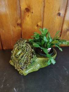lot 9 image: Vintage Planter with Cactus