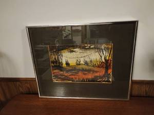 lot 210 image: Signed Ink Painting