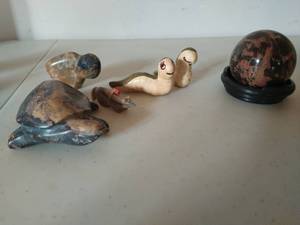 lot 158 image: Collection of stone and marble items