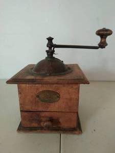 lot 182 image: Antique coffee grinder by Peugeot Faerl