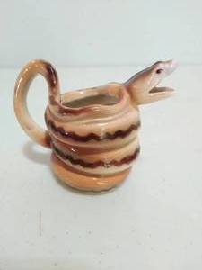 lot 130 image: Porcelain Snake Mug Creamer Pitcher