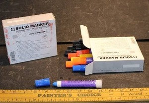 LOT OF 2 SOLIDIFIED HIGH TEMP PAINT MARKER PACKS, 12 MARKERS PER PACK