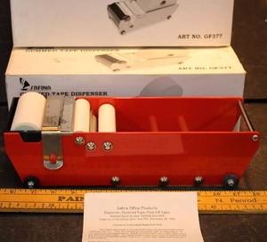 LOT OF 2 SAFINA GUMMED TAPE DISPENSERS